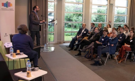 Présentation des résultats de travaux lors de la journée de lancement de l'OQEI